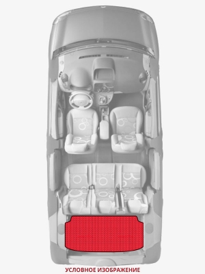 ЭВА коврики «Queen Lux» багажник для Hyundai Santa Fe (2G)
